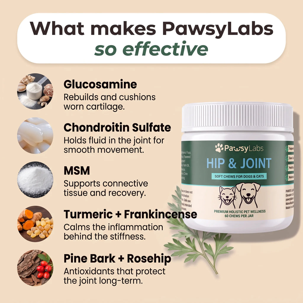 PawsyLabs™ - Hip & Joint Soft Chews for Dogs & Cats