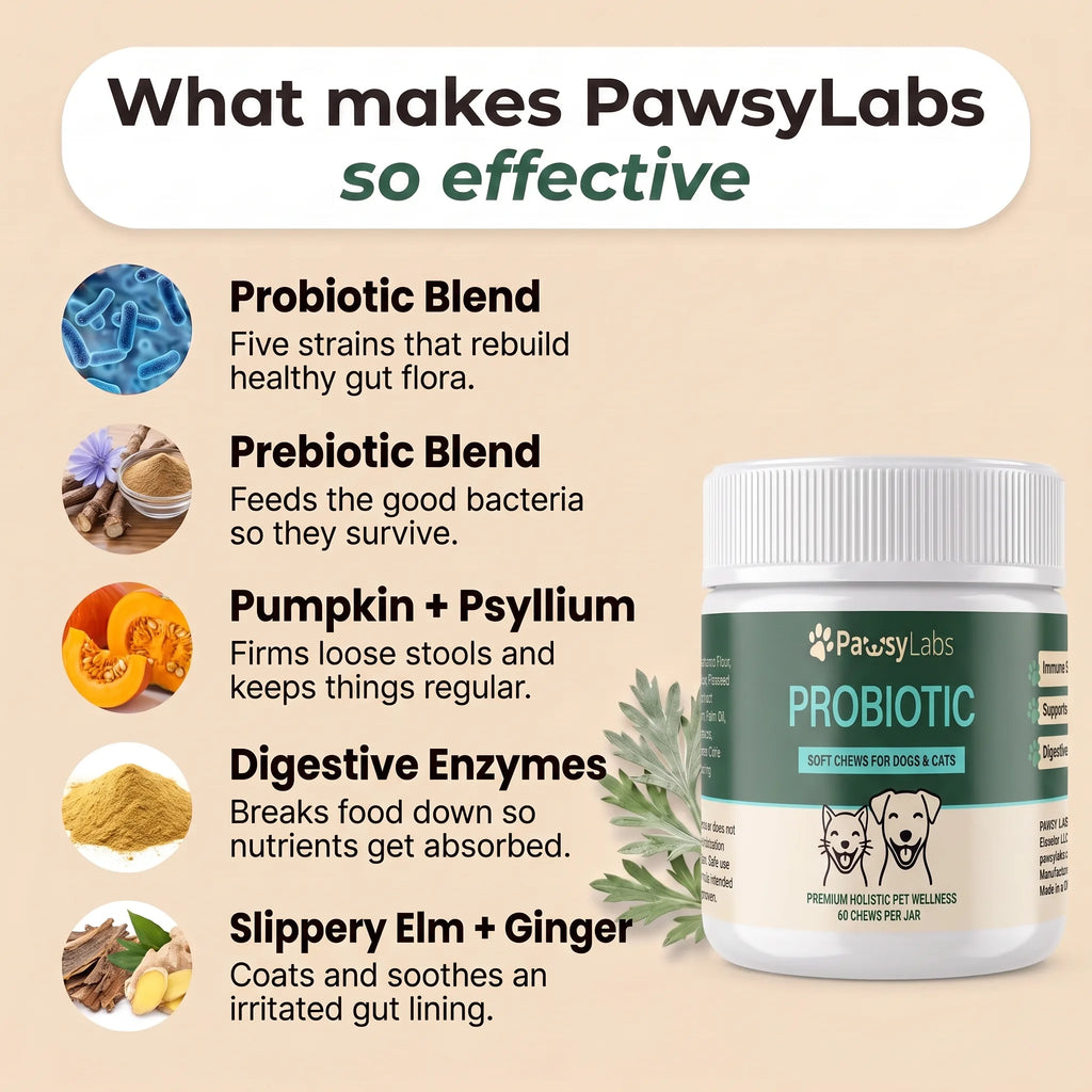 PawsyLabs™ - Probiotic Soft Chews for Dogs & Cats
